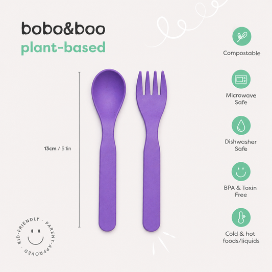 Plant-Based Cutlery Set - Purple (13cm) (PRE ORDER)