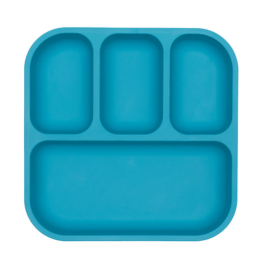 bento plate front on view in blue