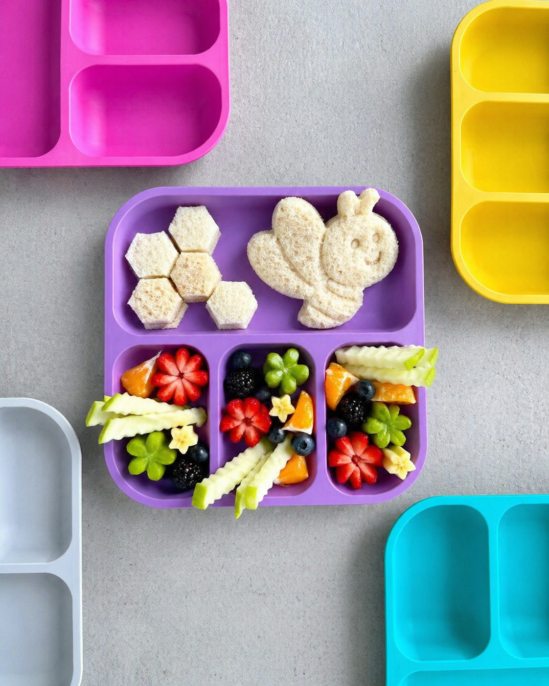 Plant-Based Bento Plate - Purple(22x21cm)