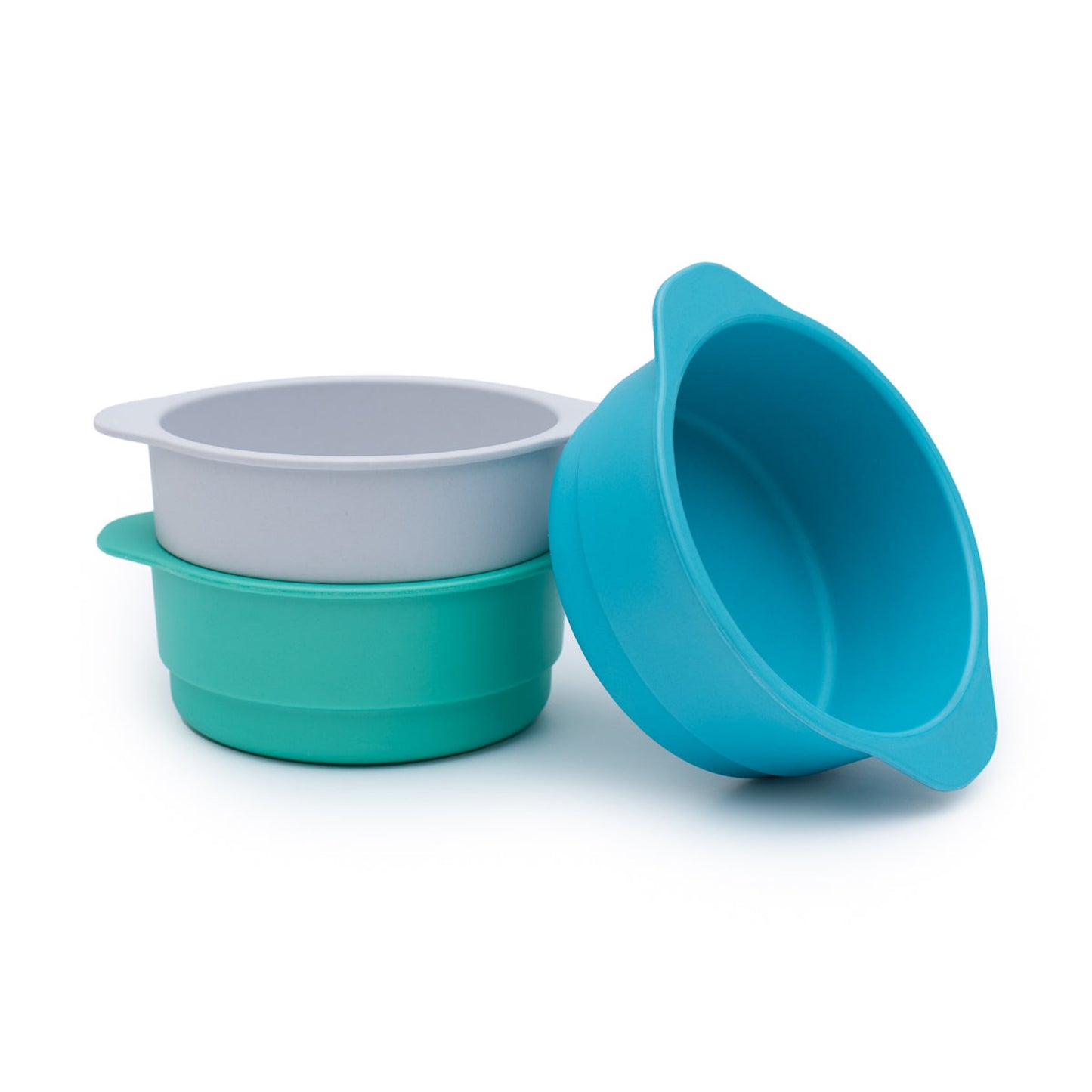bamboo plant-based snack bowls in 3 colours