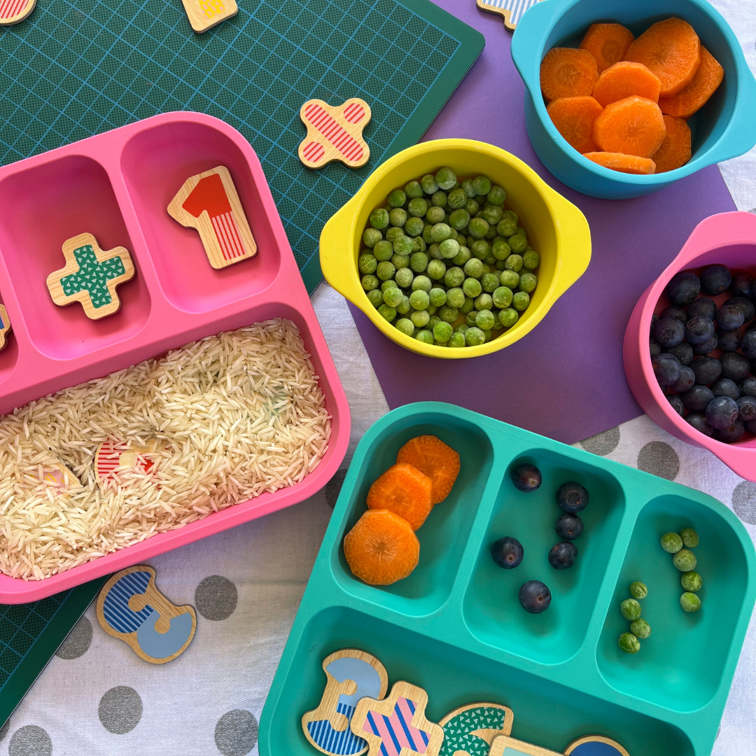 counting with our bamboo dinnerware 