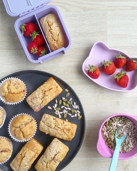 Strawberry And Three Seed Muffins