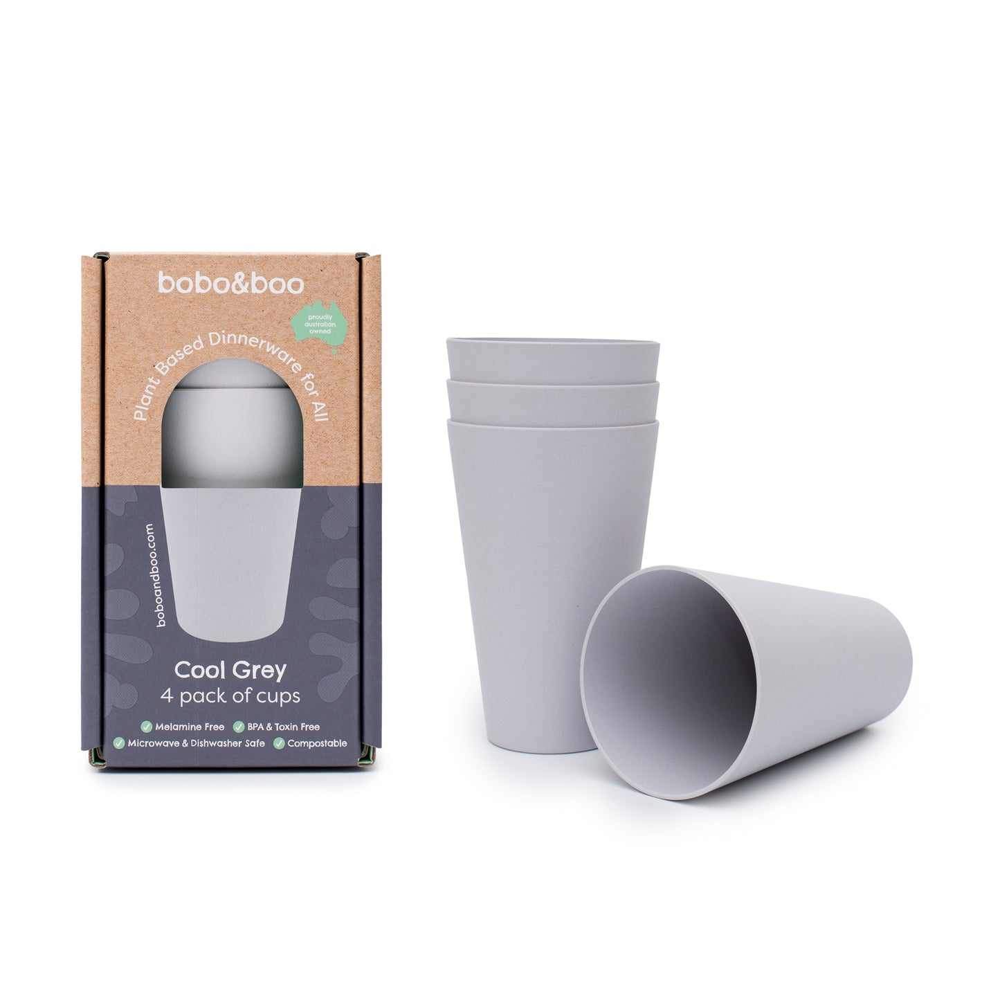 Plant-Based Individual Large Cup - Cool Grey (400ml)