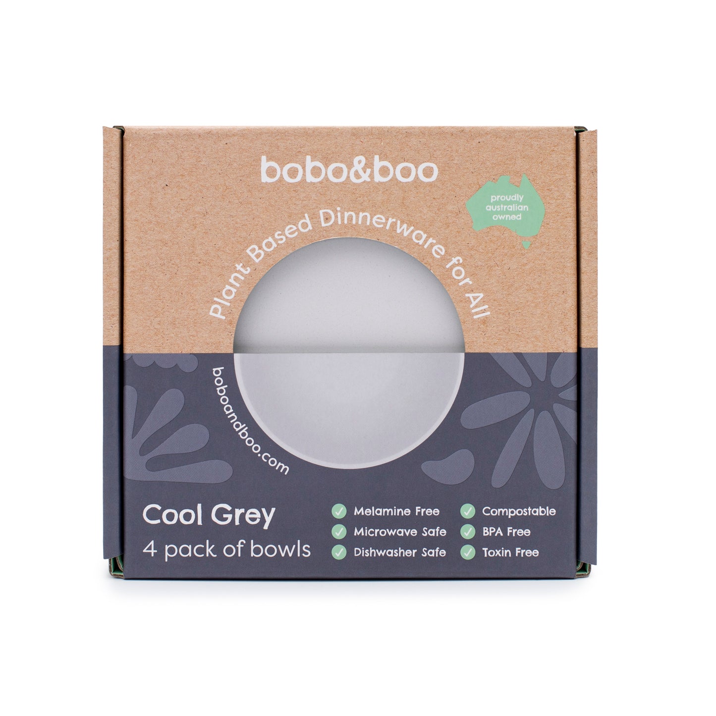 Plant-Based Individual Large Bowl - Cool Grey