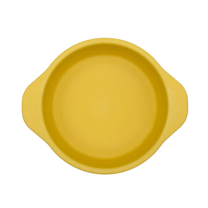 Bamboo plant-based bamboo snack bowls in yellow top view