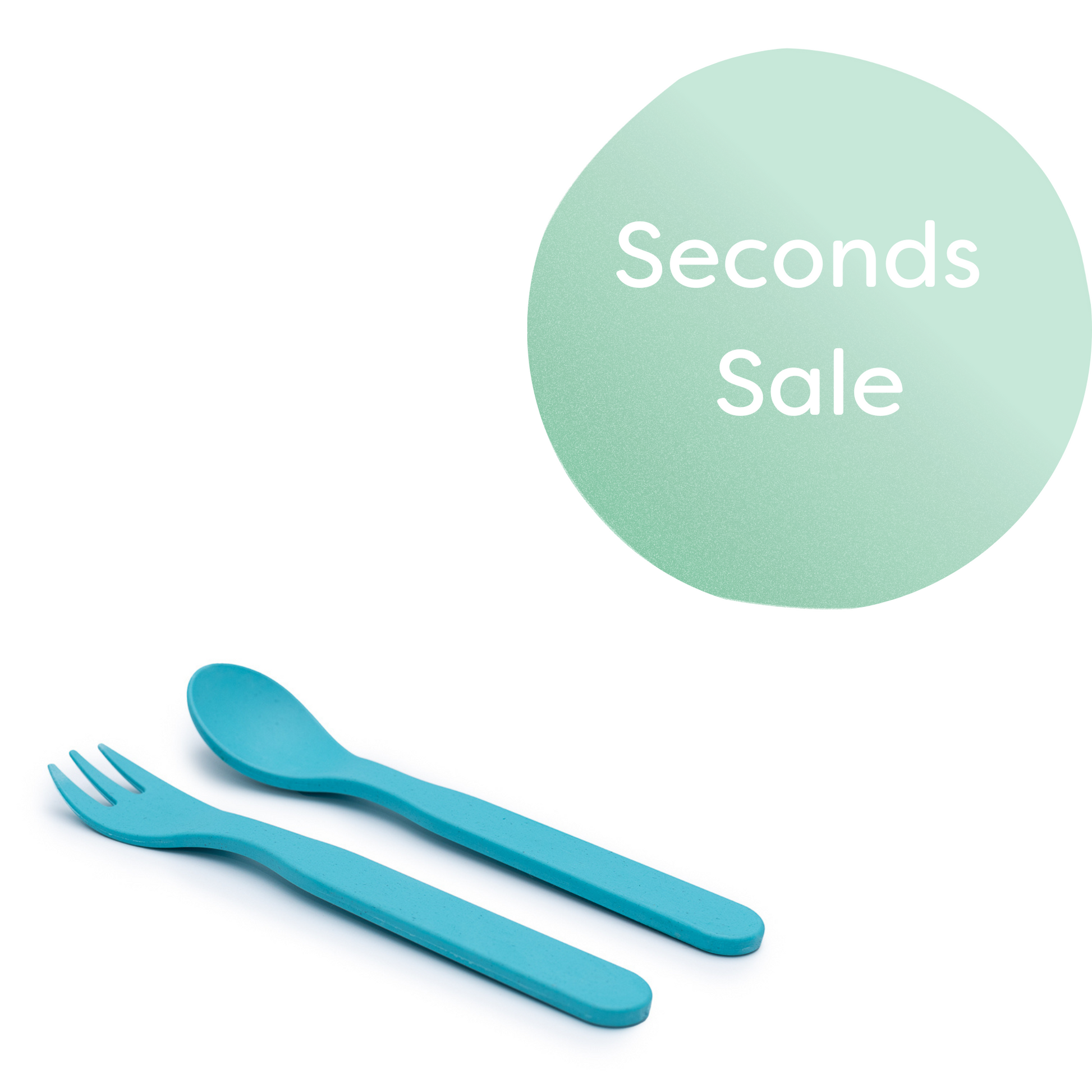 plant-based blue cutlery seconds