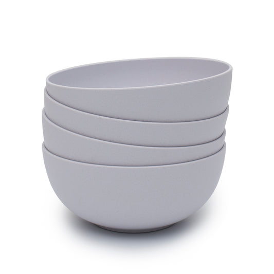 Plant-Based 4 Pack of Large Bowls - Cool Grey