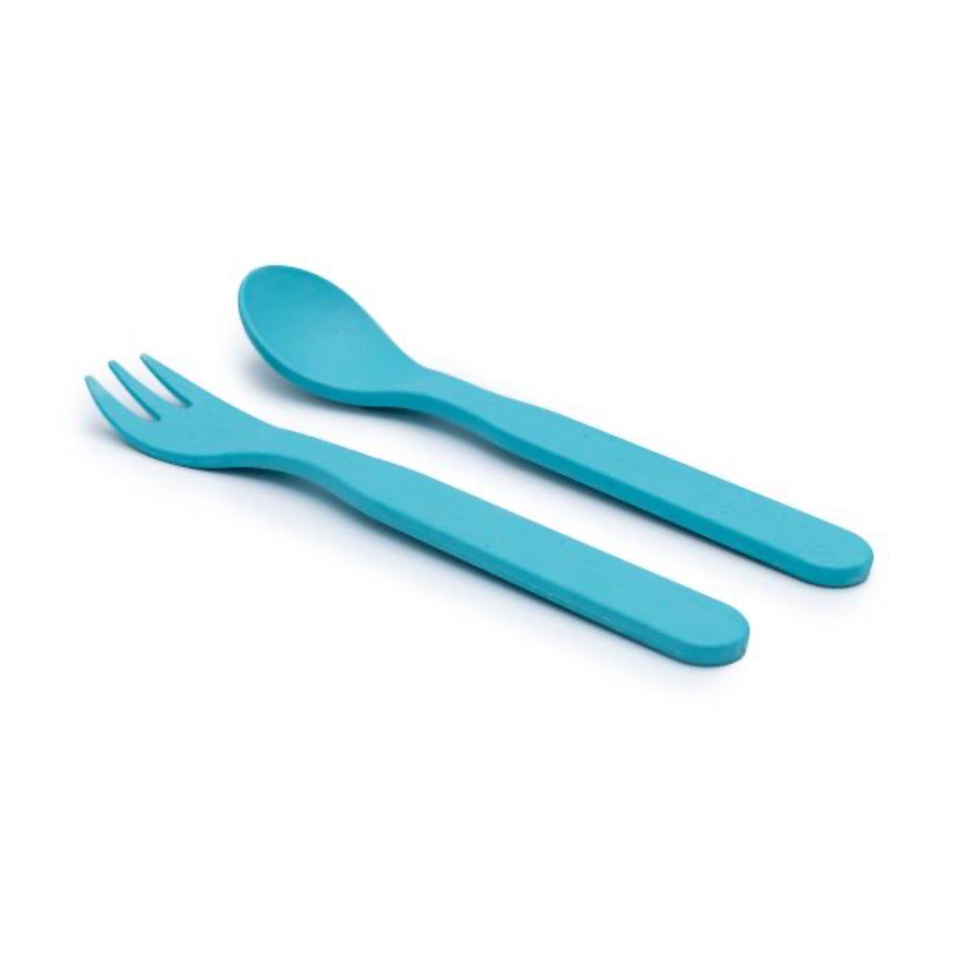bobo&boo plant-based cutlery fork and spoon in blue