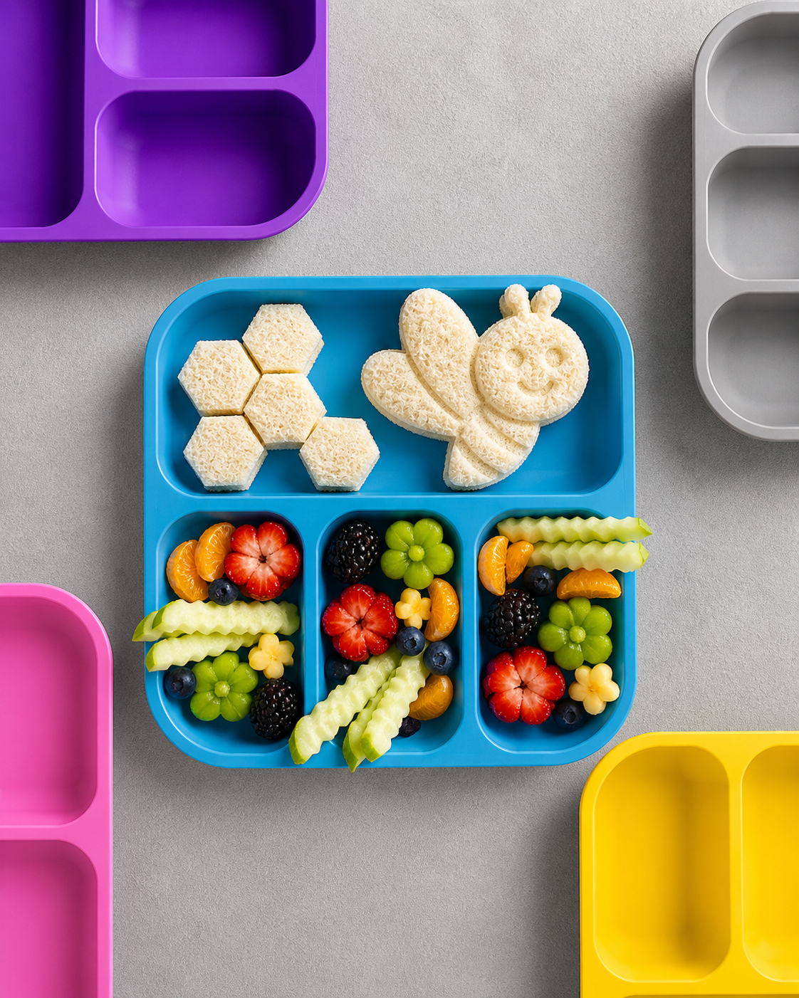 BUNDLE - Feeding Bento Set (3 Pieces) - Blue