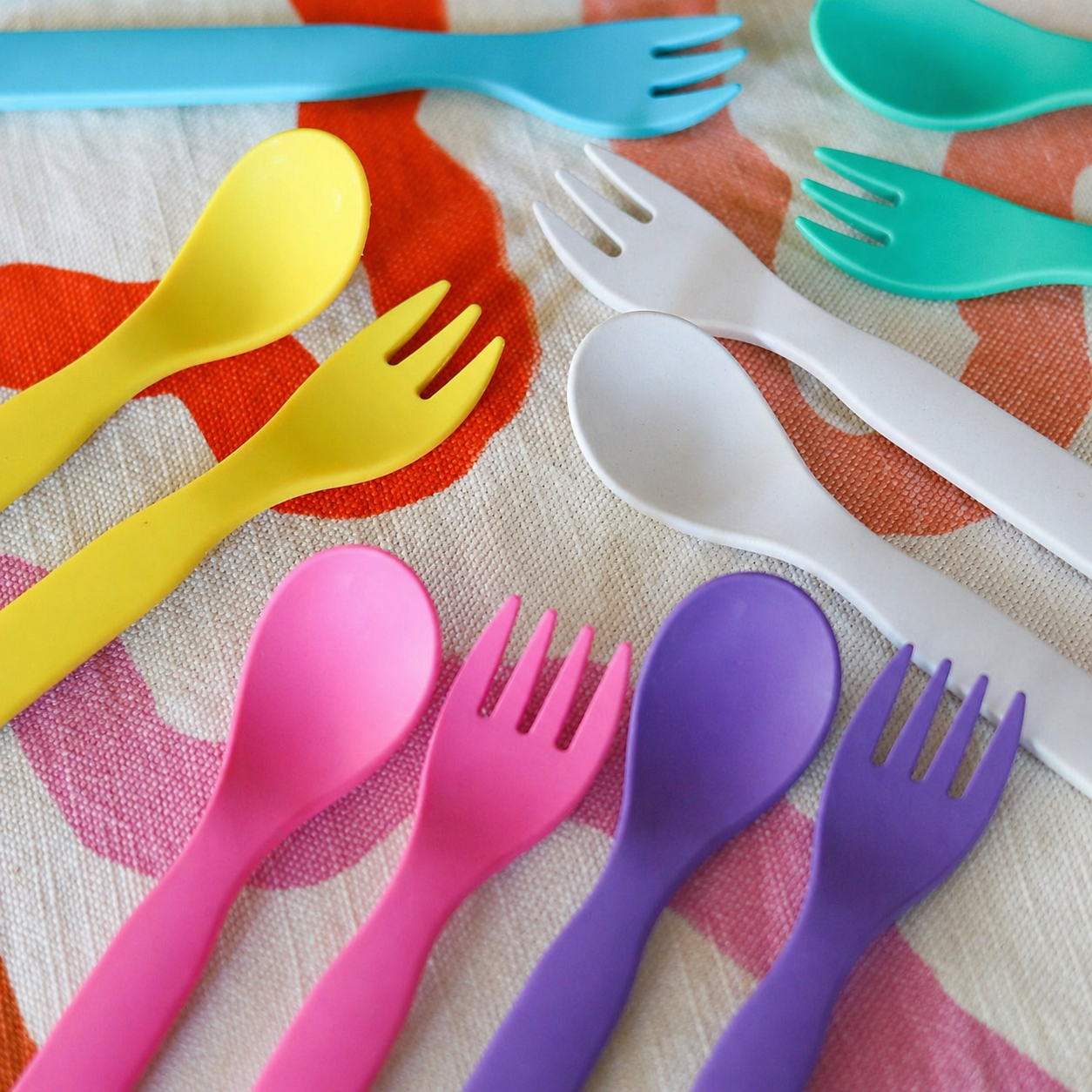 Bobo&boo Pink Cutlery Set Plant-Based