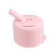 Universal Silicone Cup Lid - Sip & Straw (Pink)