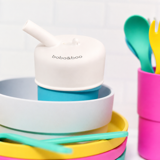 Universal Silicone Cup Lid - Sip & Straw (White)