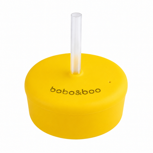 Universal Silicone Cup Lid - Straw (Yellow)