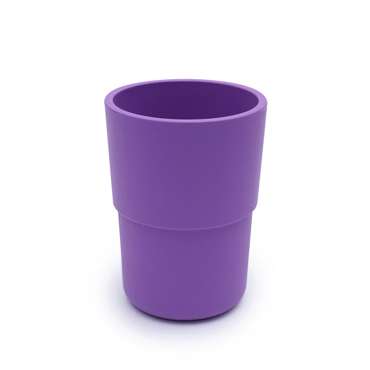 Purple cup on a white background
