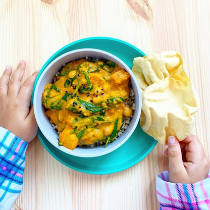 bamboo bowl with papad