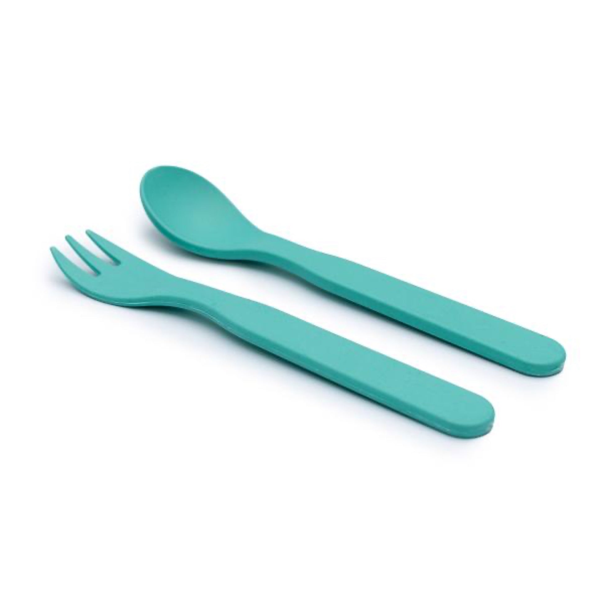 Bobo&boo plant-based fork & spoon in green 