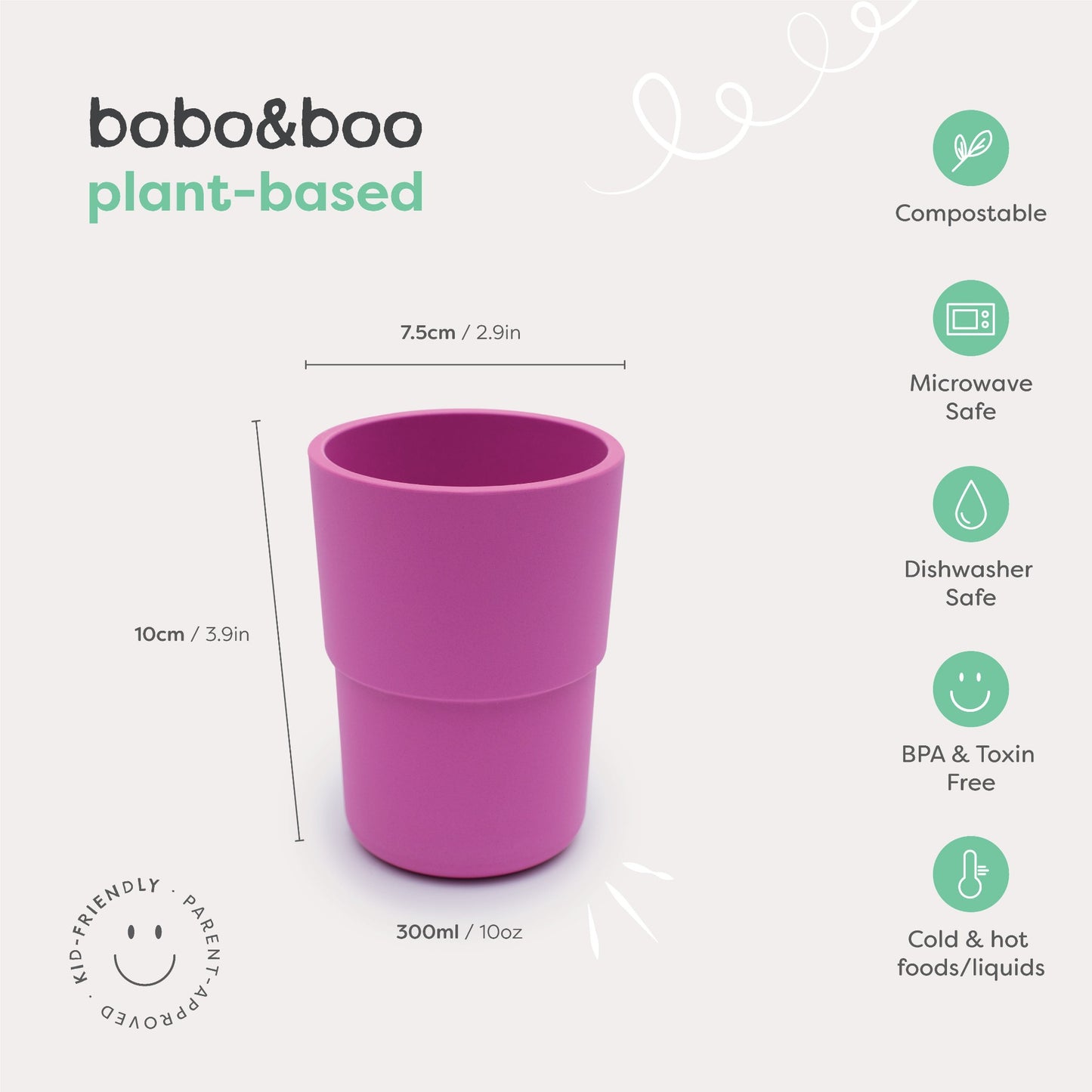 Pink Bamboo Drink Cup
